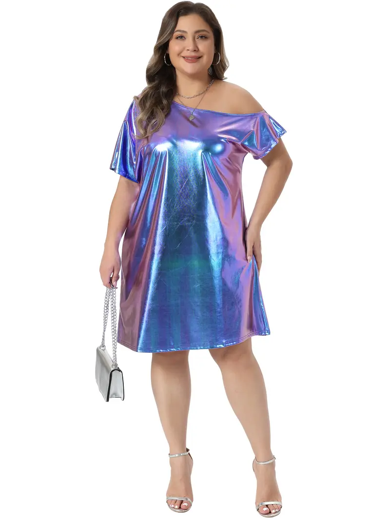 Plus size metallic dress - TikTok Shop