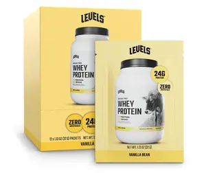 Levels Multi Pack Whey Protein, Grass Fed, No Artificials, 24G of Protein