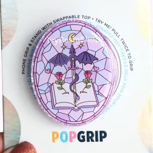 Fantasy Romance Dragon Kindle/Phone Grip: Acrylic Resin Bookish Grip