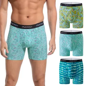 INNERSY Men’s Cotton Printed Boxer Briefs 3-Pack
