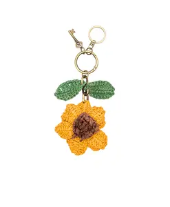 Raffia Sunflower Bag Charm