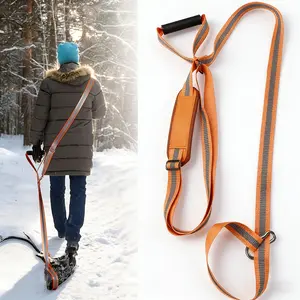 Deer Drag Strap And Harness Heavy Duty Safety Reflective Orange Deer Dragging Rope with Widen and Extended Shoulder Pads, Hunting Accessories Gift for Hunters