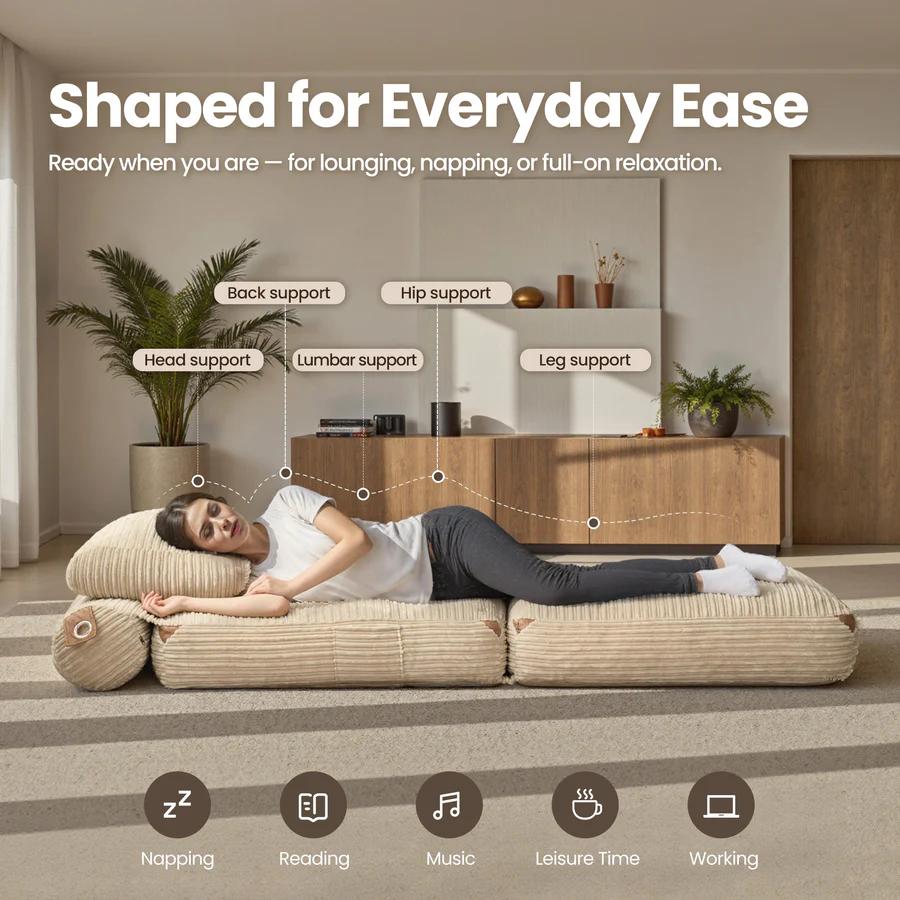 OOSWIFT 3 in 1 Convertible Folding Sofa Bed, Convertible Sleeper Chair with Pillow Foldable Mattress with Back Support Upholstered Soft Couch OOSWIFT 3 in 1 Convertible Folding Sofa Bed, Convertible Sleeper Chair with Pillow Foldable Mattress with Back Support Upholstered Soft Couch