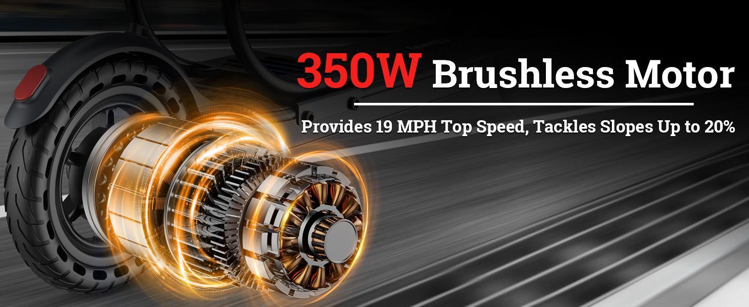 Electric Scooter – 19 MPH Max Speed, 350W Motor, Adults Teens, 8.5" Honeycomb Solid Tires,  Foldable Design, Dual Braking System, smart app control, foldable commuter scooter, Long Range Commuter