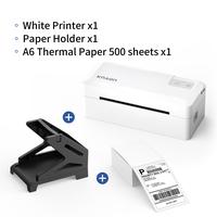 White Printer + Label Paper 500PCS + Holder