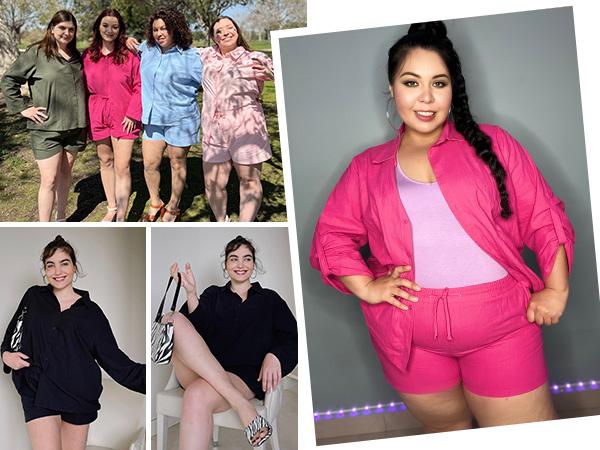 Plus Size Women's 2 Piece Outfits Cotton Linen Shirt and Drawstring Shorts Set Summer Tracksuits 2025#US 2025 Deals for You Days Plus Size Women's 2 Piece Outfits Cotton Linen Shirt and Drawstring Shorts Set Summer Tracksuits 2025#US 2025 Deals for You Days