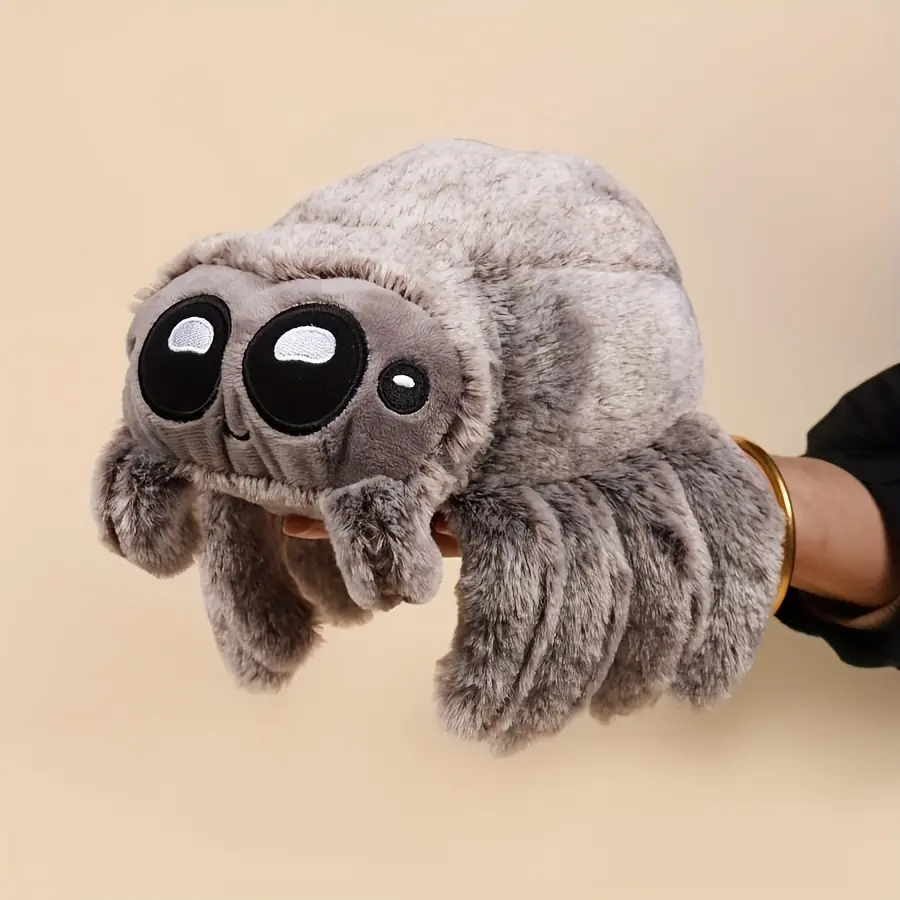 Fluffy Spider Plush Toy, Soft Stuffed Animal, Huggable Collectible, Interactive Cute Playful Design, Perfect for Halloween Parties Home Decor, Durable Polyester Fiber Material