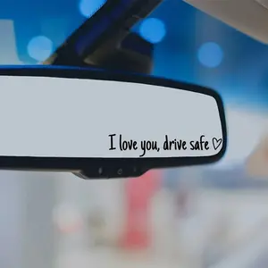 4PCS Letter Pattern Car Rearview Mirror Sticker, "I Love you ,drive safe " text car mirror sticker decal,Vinyl Car Mirror Decal for Women, Accessories For Car,Universal Car Decoration Accessories for Girlfriend/Boyfriend/Wife