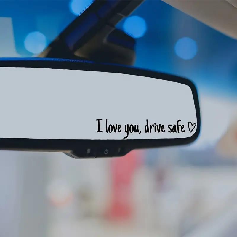 4PCS Letter Pattern Car Rearview Mirror Sticker, "I Love you ,drive safe " text car mirror sticker decal,Vinyl Car Mirror Decal for Women, Accessories For Car,Universal Car Decoration Accessories for Girlfriend/Boyfriend/Wife