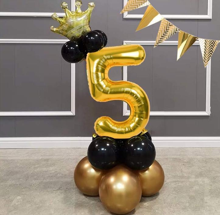 TONIFUL 40 Inch Gold Large Numbers Balloon 0-9 Foil Mylar Big Number Balloon Digital 2 for 2026 Graduation New Year Eve Birthday Party,Wedding, Bridal Shower Engagement Photo Shoot, Anniversary