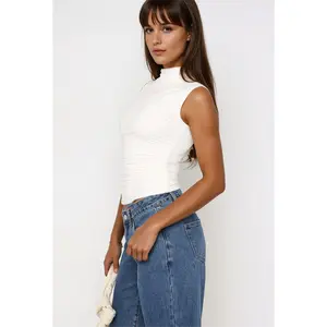 Breck Mock Neck Fitted Top