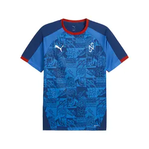 PUMA Mens X Neymar Jr Playmaker Crew Neck Short Sleeve Jersey Casual - Blue