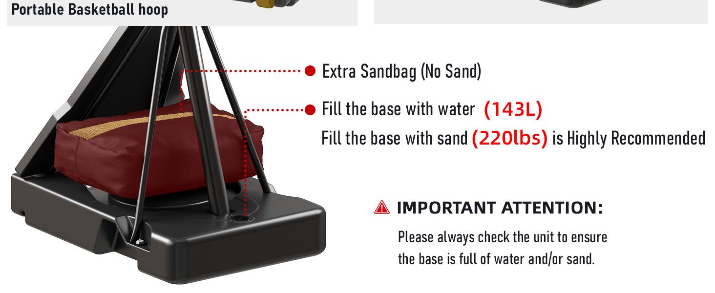 COFIYARD Outdoor Basketball Hoop 44/54-inch Shatterproof Backboard 5.25-10 Feet Height Adjustable Portable System with Wheels Durable for Teens & Adults SpringStatements