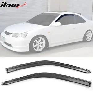 Visor Windows for Honda Civic 2001-2005 Slim Style Smoke Tinted Acrylic