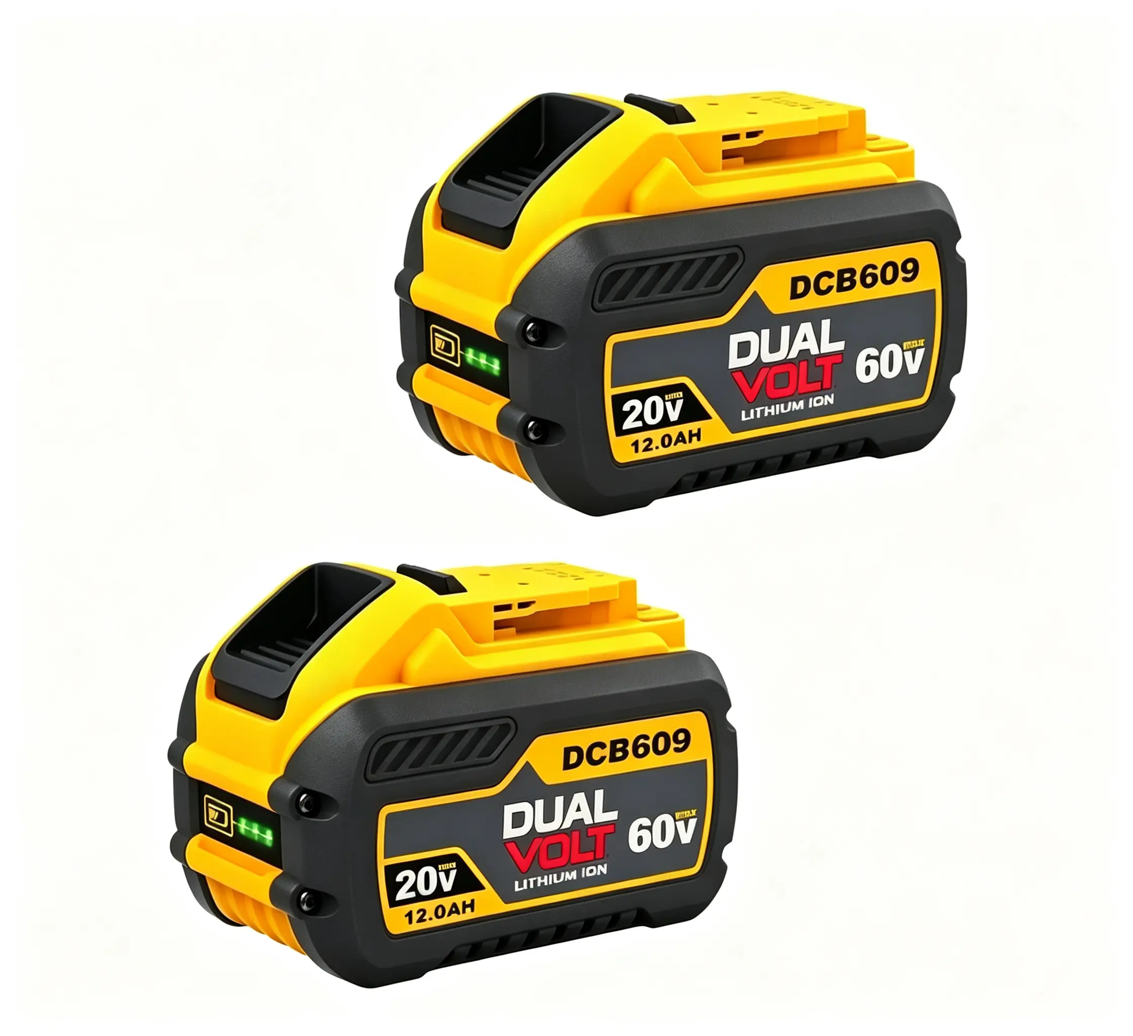 DEWALT 20V/60V MAX FLEXVOLT Lithium-Ion Cordless Battery (1-2 Pack, 12.0AH), Charging Support for DCB612 Charger, Compatible with DCB609-2 Model, for Power Tool Users