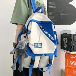 Junior High School Backpack Boys College Students Ins Fashion Large Capacity Design Lightweight High School Rucksack School Bag