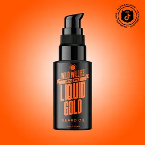 #1 Liquid Gold Beard Oil — Premium Argan, Jojoba & Woodsy Scent, Moisturizing, Daily Beard Care | WILD WILLIES
