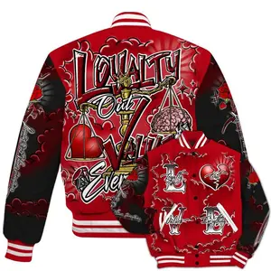 Bred Velvet 11s - Loyalty Wins Everything All Over Print Baseball Jacket Unisex Outfits, Baseball Style Jacket, Varsity Sportwear