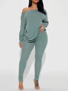 Don't Get Twisted Ribbed Legging Set - Olive