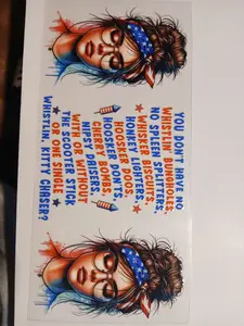 Messy Bun Women Cup Wrap - Patriotic Headscarf for Accessories