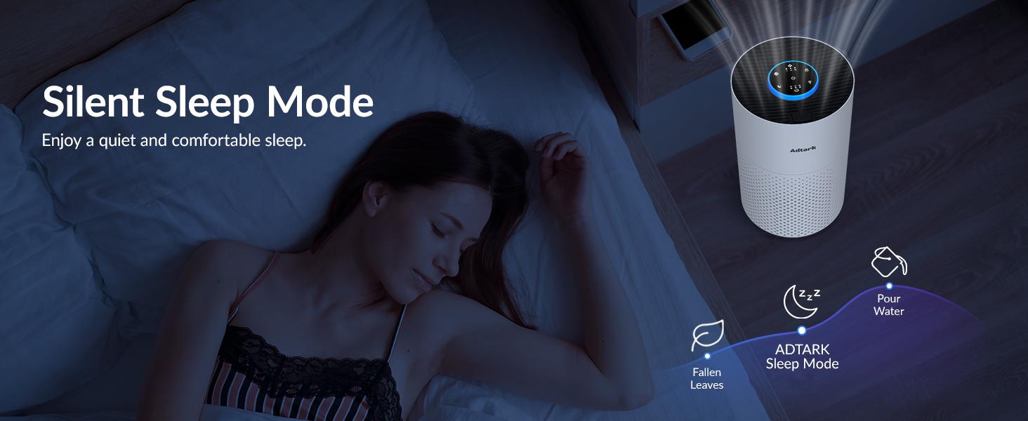 This home/bedroom air purifier features a true HEPA 3-in-1 filter, sleep mode, aromatherapy function, 3 light modes, and 3 timers. It is suitable for use in offices, dormitories, and hotels.