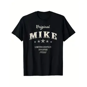 Original Mike Limited Edition T-Shirt 100% Cotton Oversized 5XL Original Mike Logo Signature Star Design Limited Run Collectible Casual Sportswear Year Round Fit Iconic Signature Style for Plus Size
