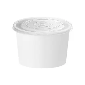 6 oz Squat Paper Soup Cups with Lids