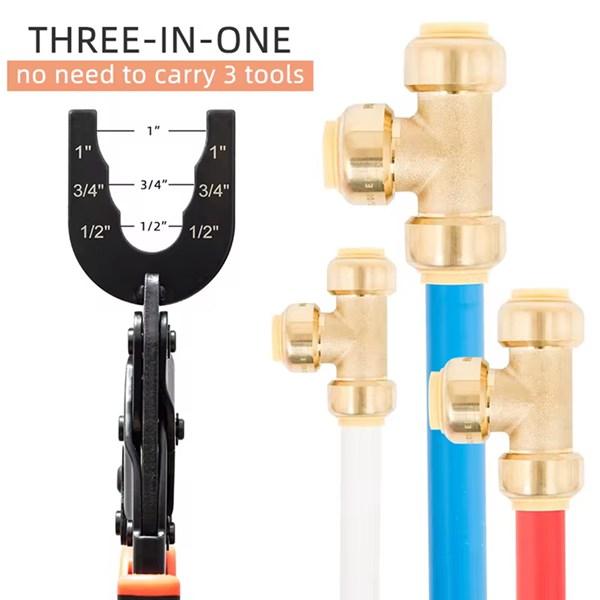 Tools for Disassembling Quick Couplings for 4-Point 6-Point and 1-Inch Water Pipes Push-In Copper Fittings Metal Pipe Disconnecting Pliers with Ergonomic Grip
