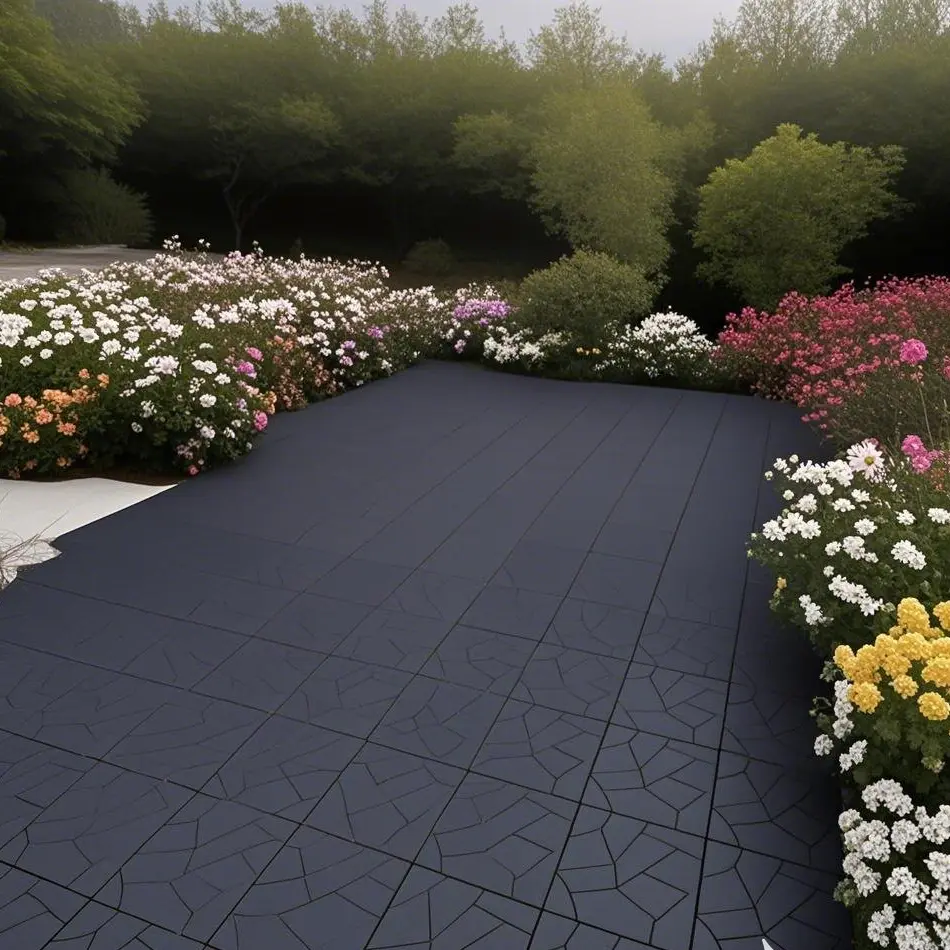 Plastic Interlocking Deck Tiles - 44 Pack, 12"x12" Waterproof Plastic Panel Flooring, All-Weather Outdoor Flooring for Balcony, Backyard, Diy Patio Flooring, Sturdy, Indoor, Polypropylene, Load Bearing, Floor Panels