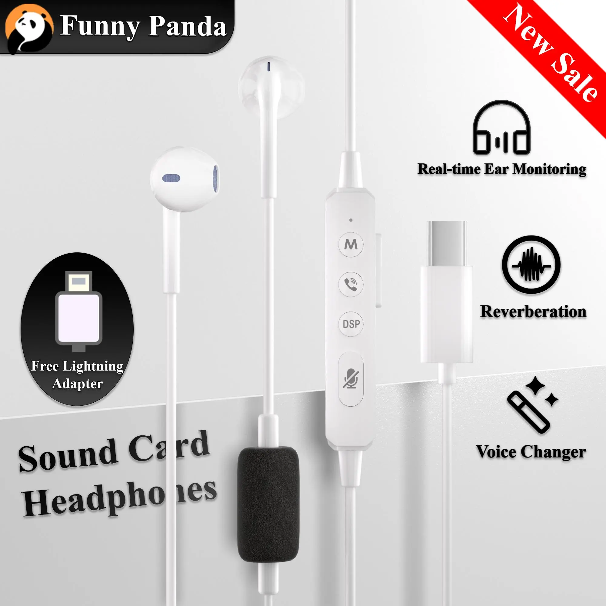 Sound Card Karaoke Headset with In-ear Monitoring | Voice Changer | Reverberation | Built-in Sound Card | Top Sound Quality | Karaoke Microphone | YourPortable Karaoke Headphones