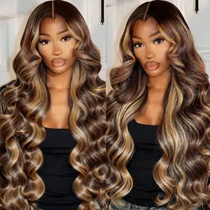 ALI LOVE P4/27 Honey Blonde Highlight Hair Bundles Brazilian Body Wave Human Hair Weave 3 Bundles T1B/4/30 Body Wave Bundles