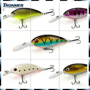 5-Pack 10cm/14g Crankbait Set - Topwater & Subsurface Poppers for Bass, Trout & Pike - Floating/Diving Hard Baits