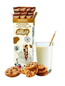 Milk Flavoring 10 Straws, COOKIES & CREAM flavor, Low Sugar, Kid-Approved Fun, No Artificial Flavors or Colors, Works with Any Milk, Perfect for Lunchboxes & Gifting, Flavored milk, Healthy snack for kids, Chocolate milk, flavored milk