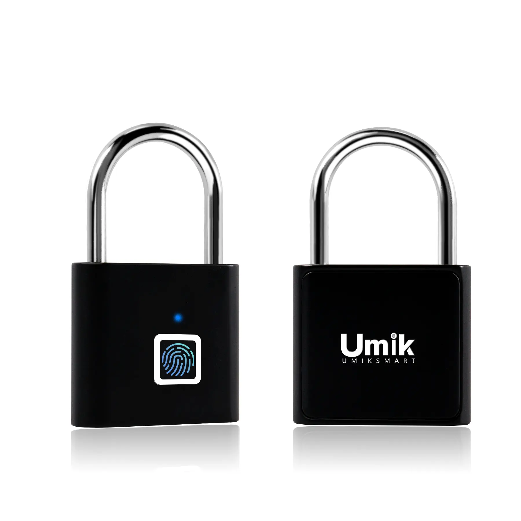 Umik Smart Fingerprint Padlock - Keyless Rechargeable IP65 Waterproof Digital Lock, Contactless Sensor & Electronic Password Combination Padlock for Lockers, Outdoor Gates, Home Storage, Contactless Sensor Combination Padlocks