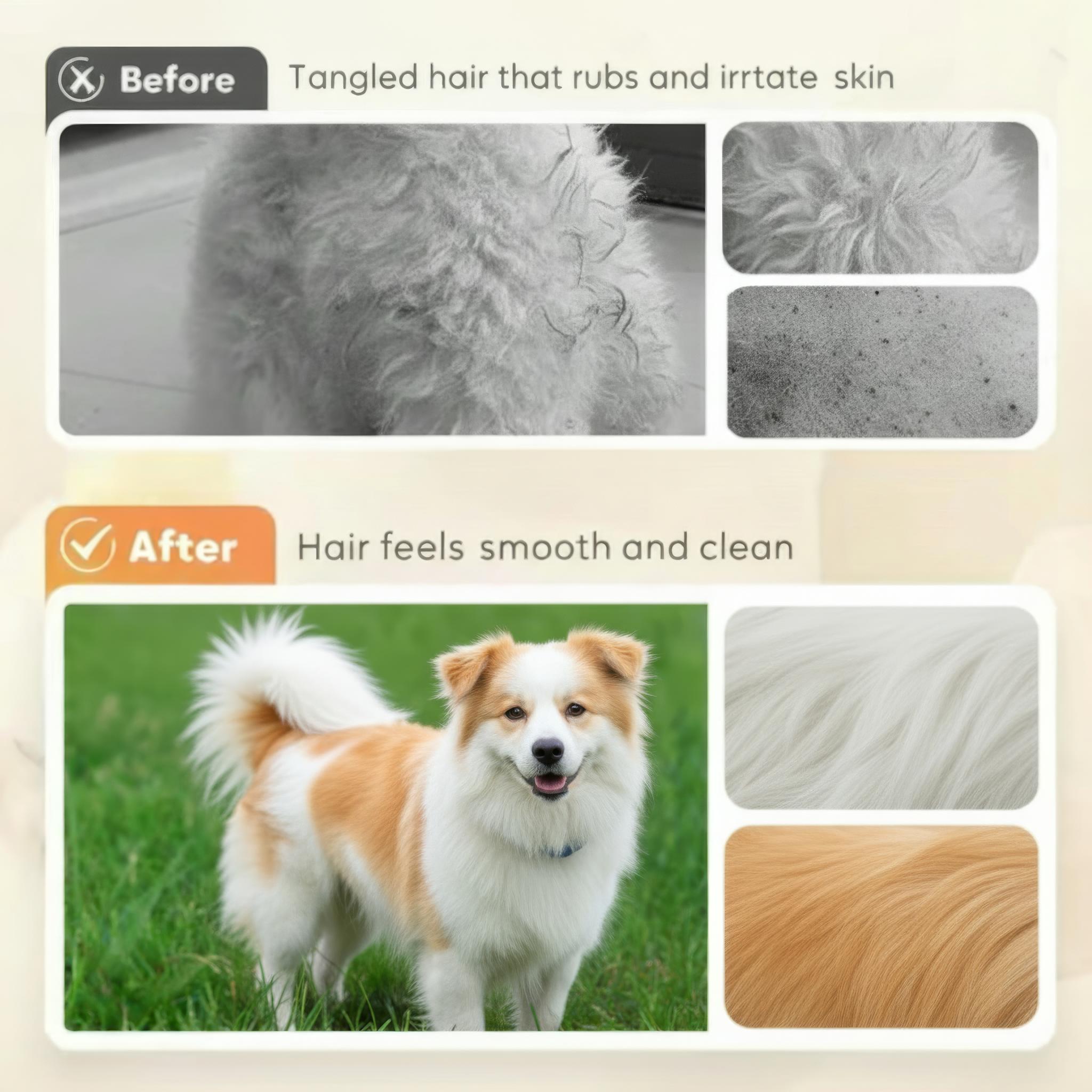 2026 New 2-in-1 Pet Bath & Grooming Deshedding Animal Hair Brush with Built-in Soap Dispenser, 8in×3in×4in, Gentle Massage Tool for Dogs & Cats, Enhances Hair Care, Improves Bathing Experience, Boosts Blood Circulation, Animal Hair Brushes