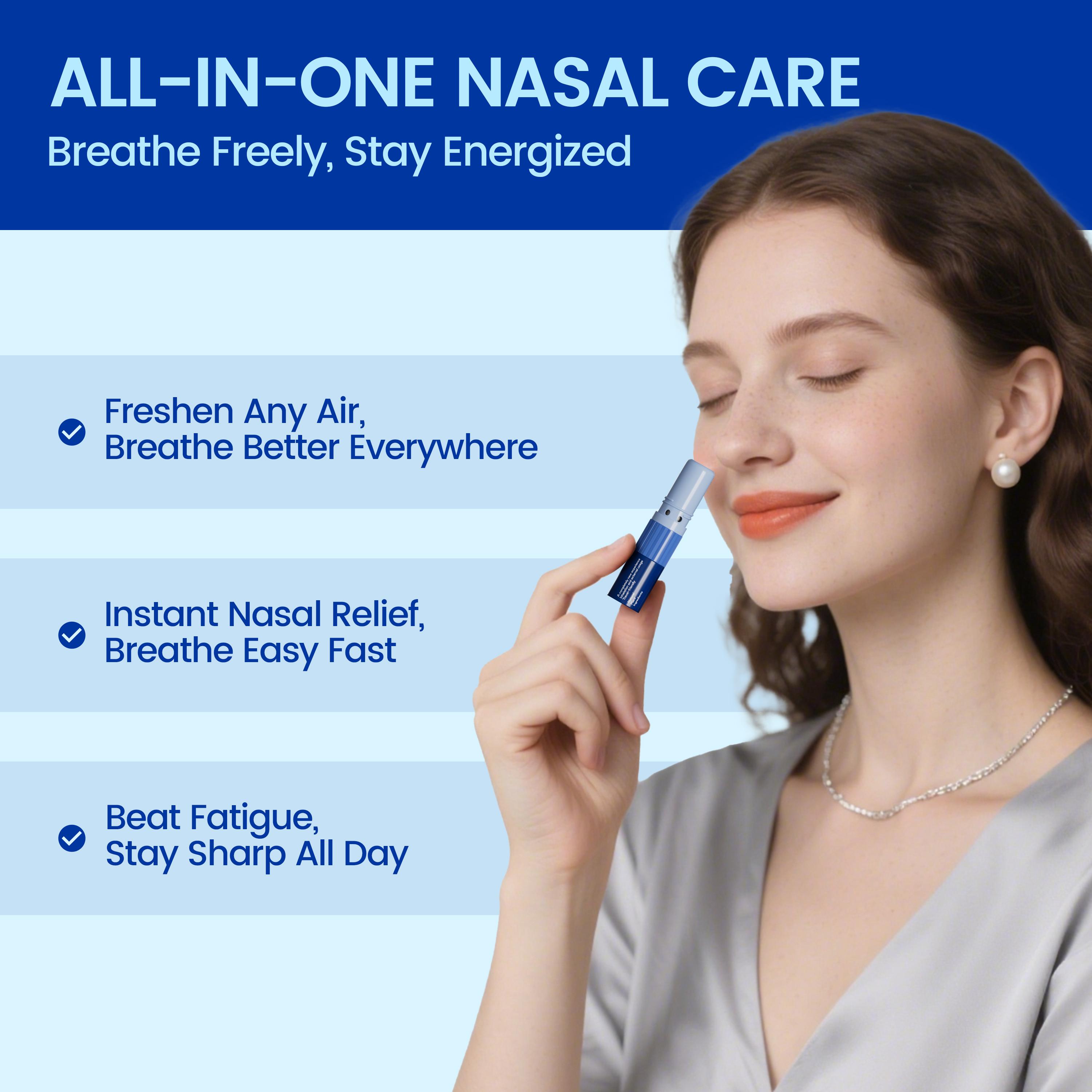 Ceelike Nasal Stick | Mint & Lemon Flavors | Natural Refreshing Vapors | Cool & Invigorating Sensation |  Natural Ingredients | Essential Oils + Menthol | 0.3 Oz Each, Pack of 3 | Convenient On-the-Go Use