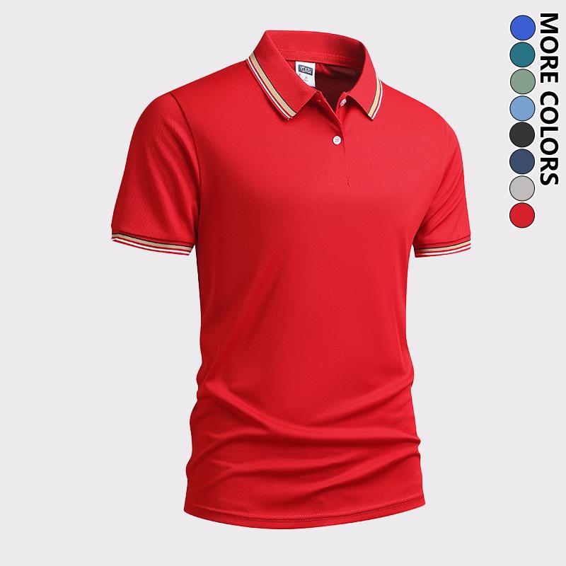 Pack of 5 - Men's Quick Dry Color Block Striped Polo Shirt, Classic Button-Down Collar Top, Trendy Casual Sports Short Sleeve Polo, Suitable for Everyday Activities, Playing Ball, Golf, Outdoor Sports Pack of 5 - Men's Quick Dry Color Block Striped Polo Shirt, Classic Button-Down Collar Top, Trendy Casual Sports Short Sleeve Polo, Suitable for Everyday Activities, Playing Ball, Golf, Outdoor Sports