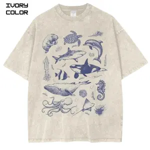 Vintage 90s Tattoo Sea Animal T-shirt, Vintage Marine Life Sketch Tee, Summer Tee, Ocean Unisex shirt, cotton crewneck shirt,Gift For Menswear Womenswear Streetwear