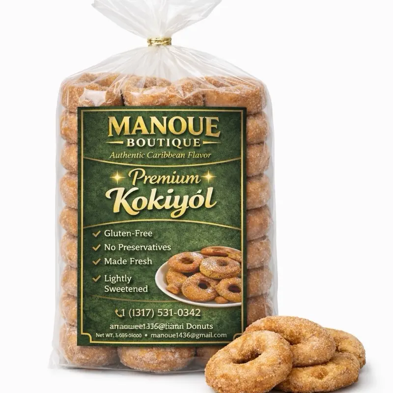 Manoue Boutique Kokiyòl (Box of 18) Snack Sweet Sugar