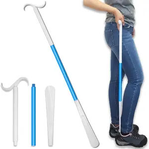 35.5 Inch Long Handle Shoe Horn and Dressing Stick Long Reach Shoe Helper Tool for Putting On Shoes Removing Socks and Handling Clothing