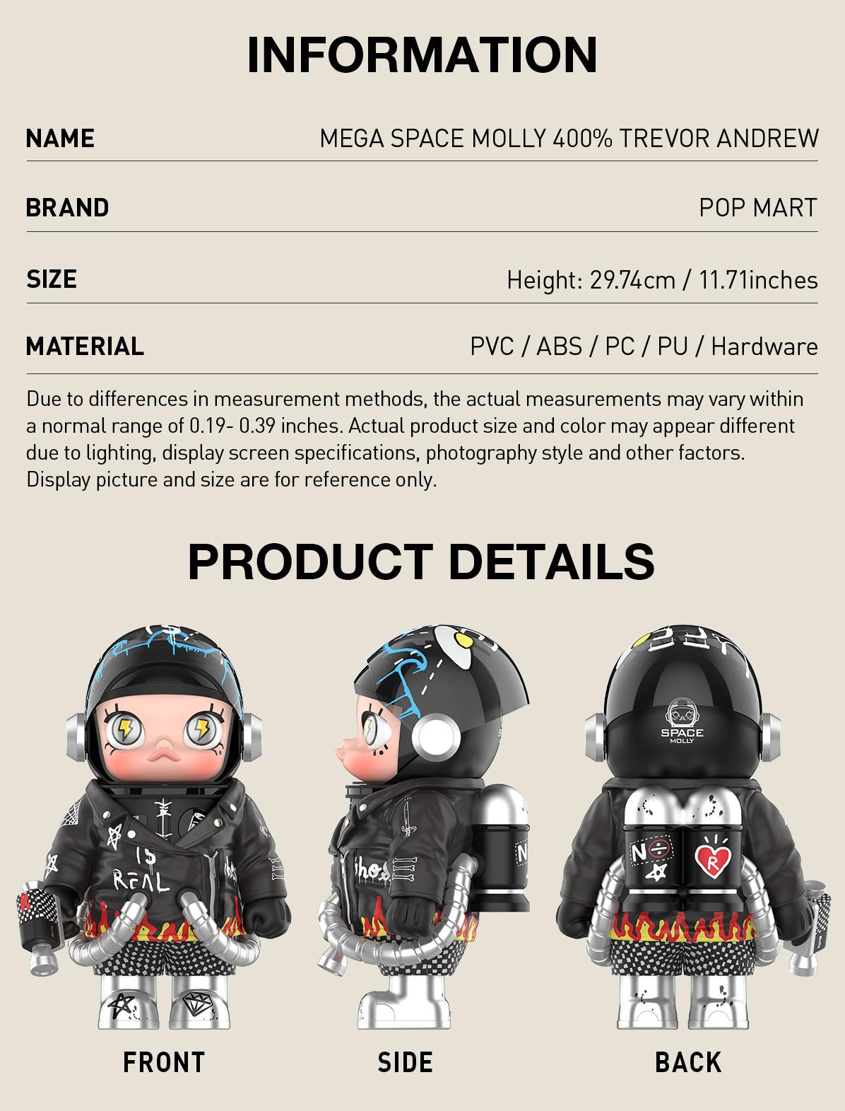 POP MART MEGA SPACE MOLLY 400% Trevor Andrew