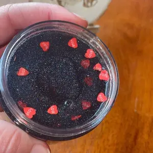 Holo heart clear holographic slime