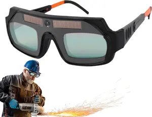 Solar Auto Darkening Welding Goggle, Safety Protective Welding Glasses Mask Helmet, Eyes Goggles Mask Anti-Flog Anti-glare Goggles, Welding Accessories for Gas Welding Steel Cutting