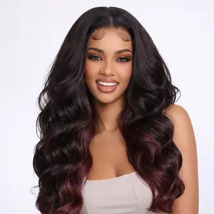 TESLAL HAIR Glueless Ready To Wear Highlight Wig for Black Women, Tpart 6x6 HD Lace Front Body Wave Synthetic Hair, Pre Cut Lace, Beginner Friendly Easy Install