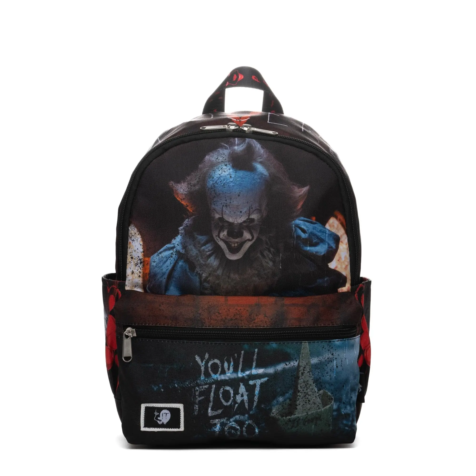 Wondapop Warner Bros It Pennywise Themed, 13" Deluxe Nylon Mini, Functional Backpack Bags