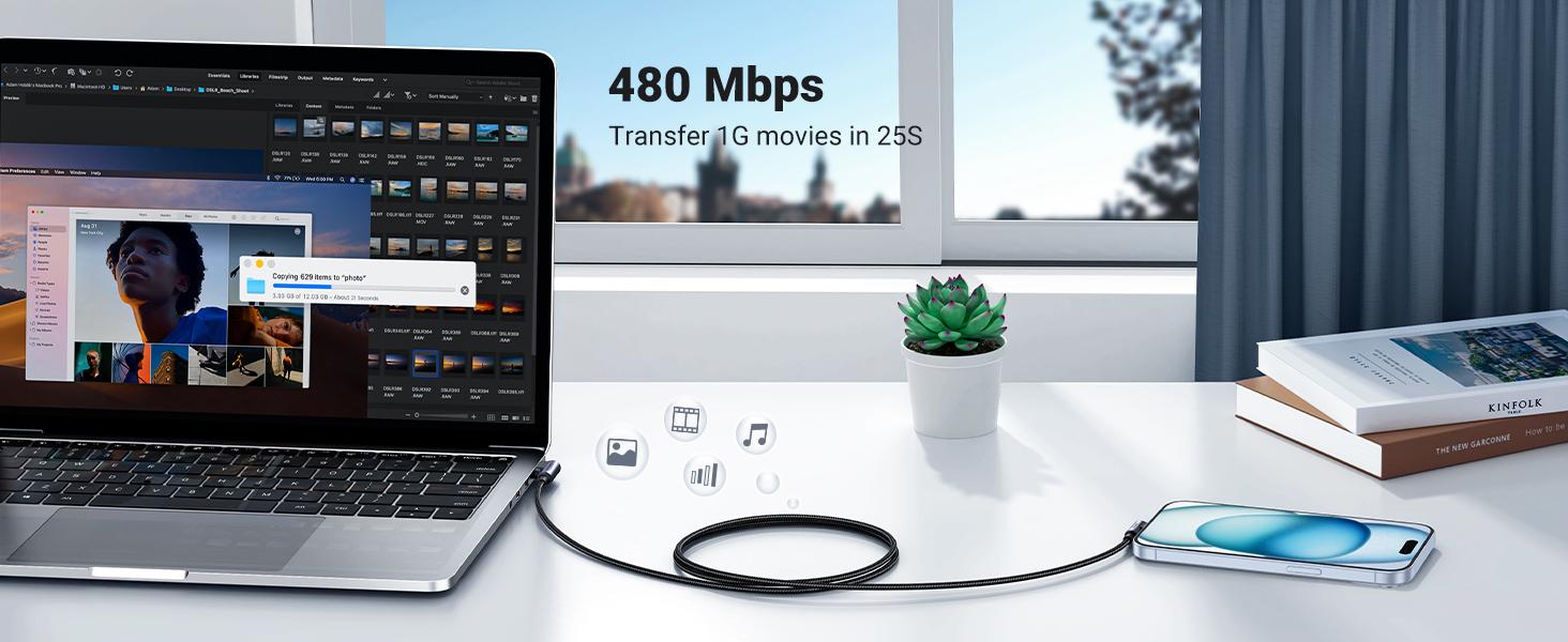 UGREEN 90-Degree USB to USB-C Cable, Fast Charging for iPhone 17/16 Pro Max/Plus, Android. Durable Cellphone Charger Cord -Deals for You,September Restock，TikTokShopBlackFriday ,TikTokShopHolidayHaul