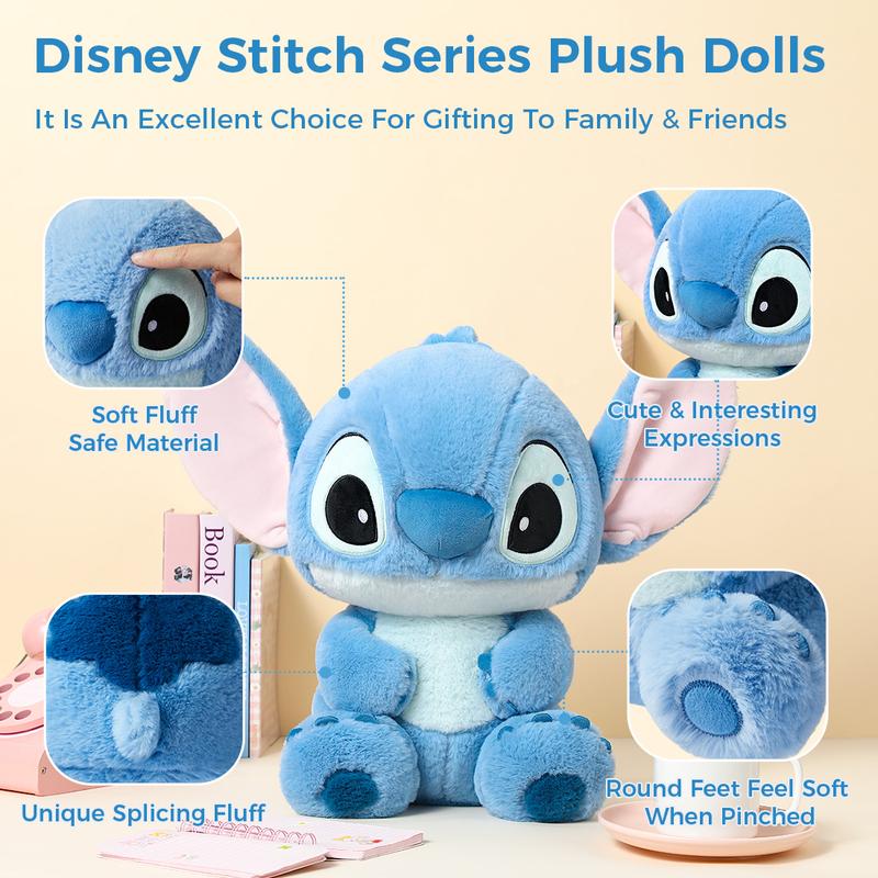 Disney Lilo & Stitch Collection Stitch Plush Toy,Stitch Doll Decorative,Premium Quality Stuffed Animal for Disney Fans Kids,Birthday Gifts, Holiday Gifts,Bedroom Decor,Sofa Stuffed Animal(9.1"/10.6"/15.8"/17.7") Soft And Skin Friendly