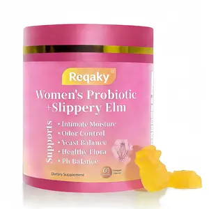 Feminine Probiotics Gummies-All in One Solution with Slippery Elm and Prebiotics&Lactobacillus Probiotic Blend for Women's pH  and Dryness-Hawaiian Pineapple Gummies 60 Count women’s probiotics - Supplement Healthcare support woman withslippery balance
