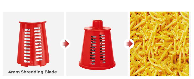 SUSTEAS Vegetable Chopper with 5 Design Blades and Suction Cup Base Kitchen Utensils rotary  cheese grater Springtok Green Cooking Cutter Beige