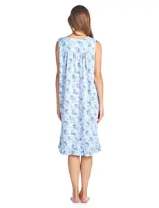 Casual Nights Womens Sleeveless Floral Lace and Ribbon Nightgown Blue 3X Large